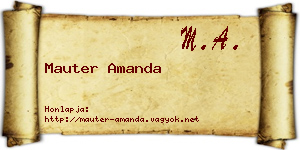 Mauter Amanda névjegykártya